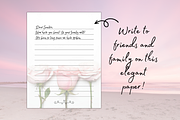 Floral Printable Stationery Bundle, a Stationery Template by Pixels N Bows (Thumbnail 3 of 4)