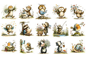 Cute Woodland PNG Clipart, an Animal Illustration by Nicolle's Colorful Art (Thumbnail 5 of 6)