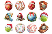 Christmas Sport Balls Sublimation, a Graphic by CitraGraphics (Thumbnail 2 of 4)