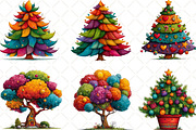Christmas Tree Clipart, an Illustration by Black Bird Studio (Thumbnail 6 of 6)