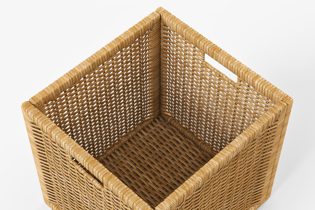 Rattan Basket Ikea Branas Natural, an Object 3D Model by Markelos (Photo 5 of 10)