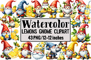 Lemons Gnome Clipart, an Illustration by Design Market (Thumbnail 1 of 4)