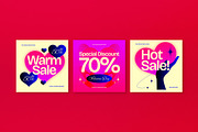 Pink Bold Valentine Sale Banner, an UI Kit Template by graphicook (Thumbnail 3 of 4)