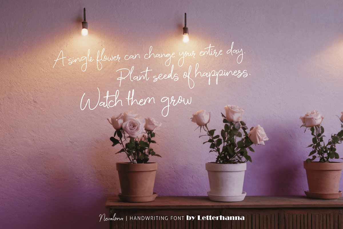 Nevalona Font, a Handwritten Font by Letterhanna Studio (Photo 11 of 16)
