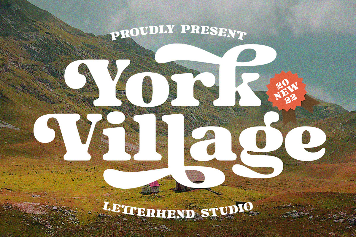 York village - Retro Display Font, a Serif Font by Letterhend Studio (Photo 1 of 9)