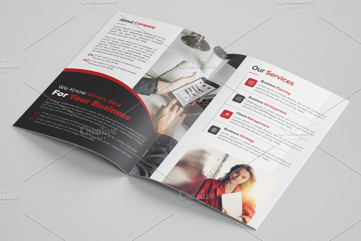 Corporate Bifold Brochure, a Brochure Template by GraphicsBurg (Photo 9 of 9)