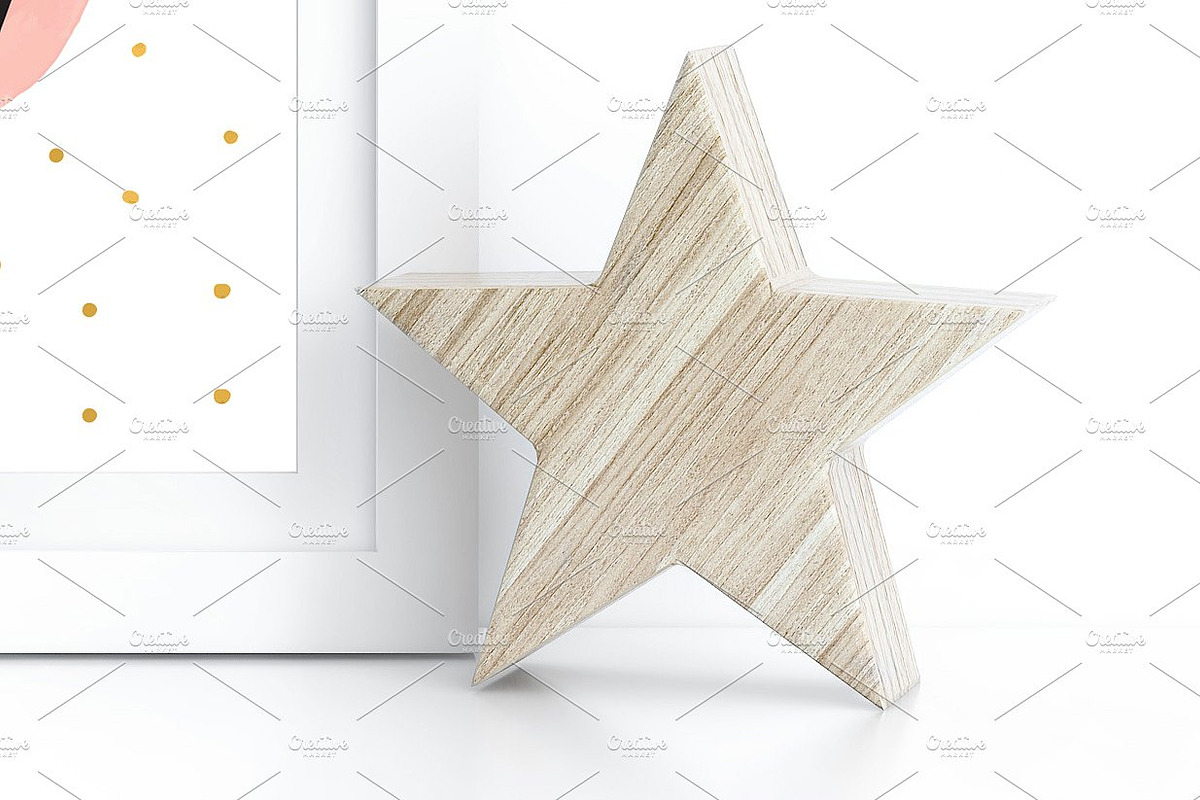 Kids Room Wall/Frame Star MockUp, a Product Mockup by Milan Mockup (Photo 8 of 8)