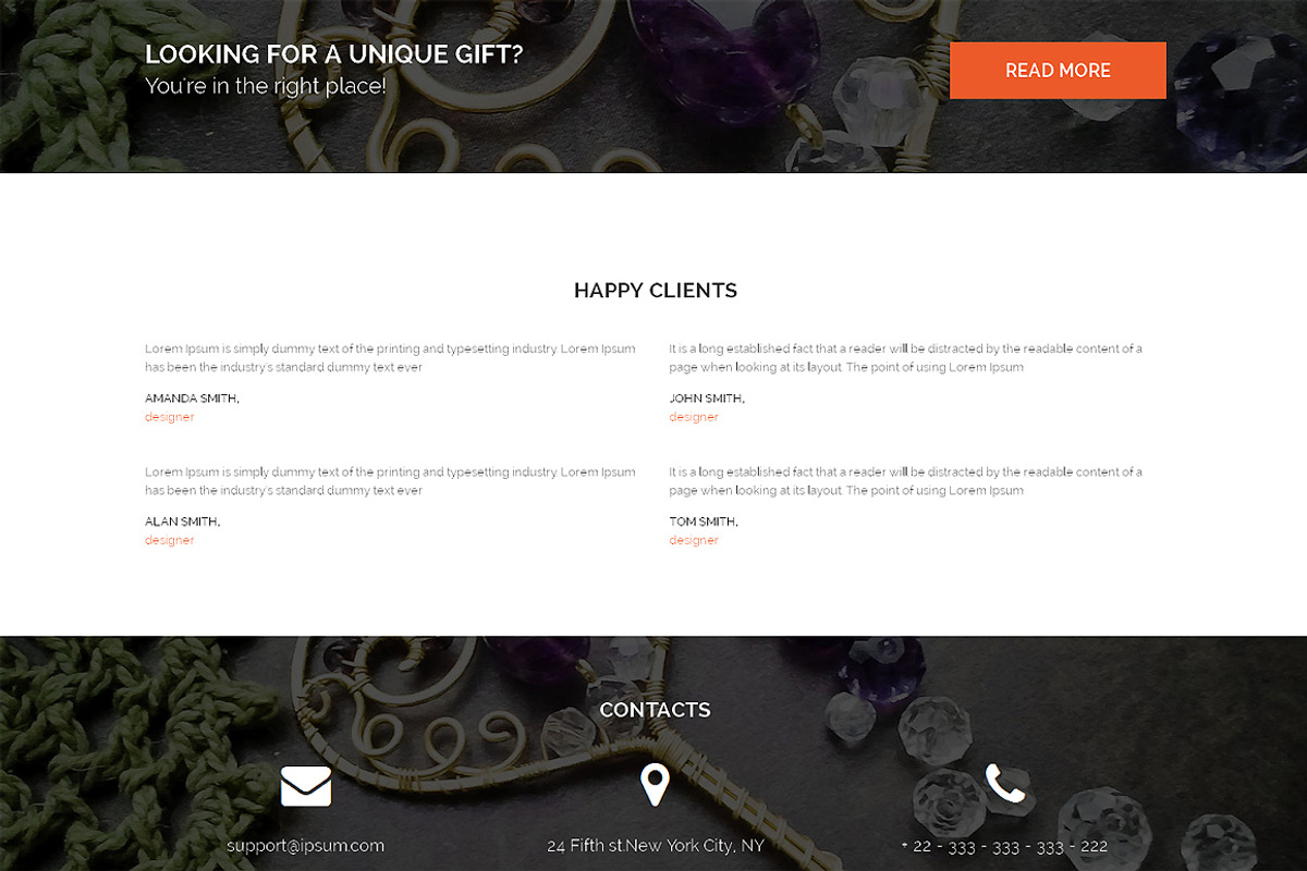 Handmade Responsive One Page Theme, a Landing Page Template by IceTemplates (Photo 3 of 3)