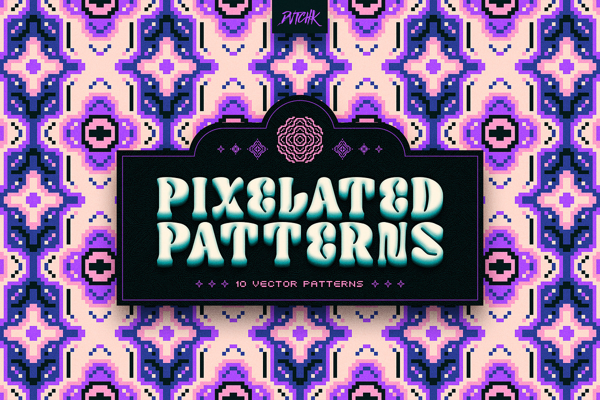 Pixel Mosaic Patterns | Vol. 12, a Pattern Graphic by dvtchk (Photo 1 of 10)