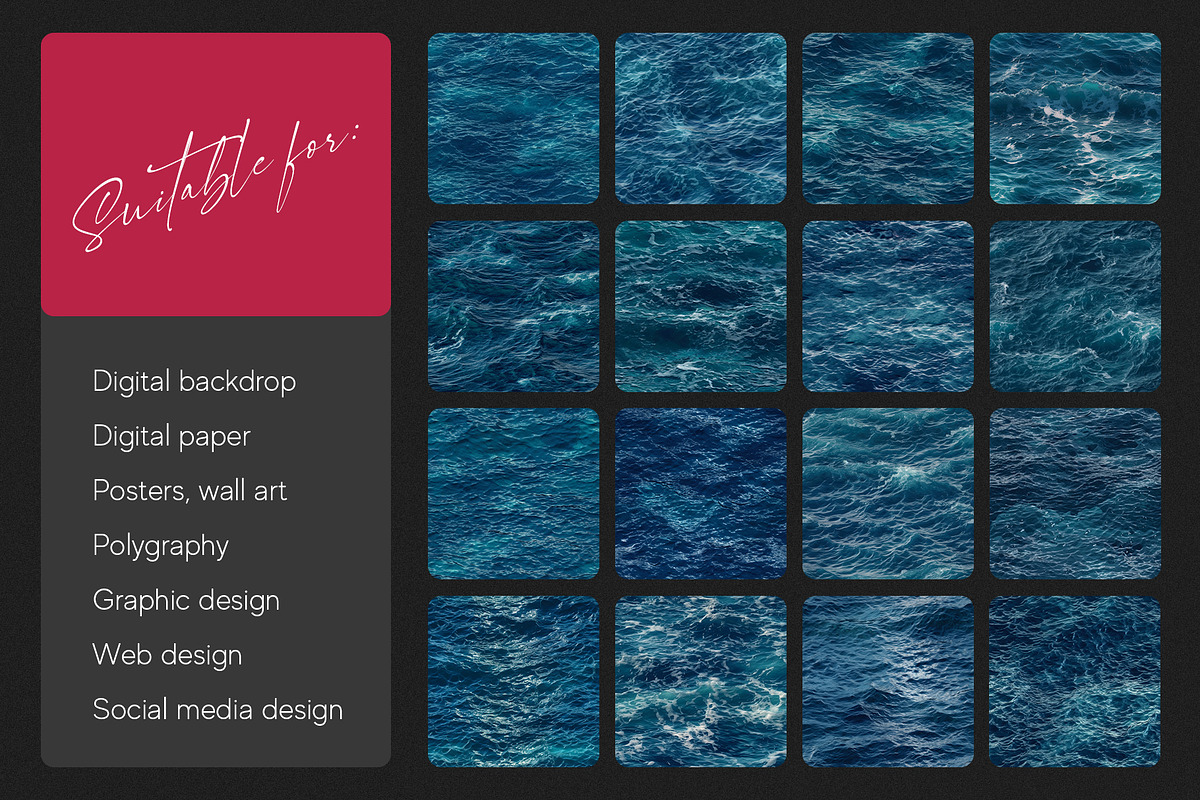 Blue Ocean Water Texture Pack, a Texture Graphic by Top Textures