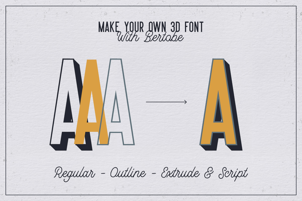 Bertobe - Layered Font (40% OFF) preview 2