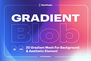 Gradient Mesh Blob Vector Background