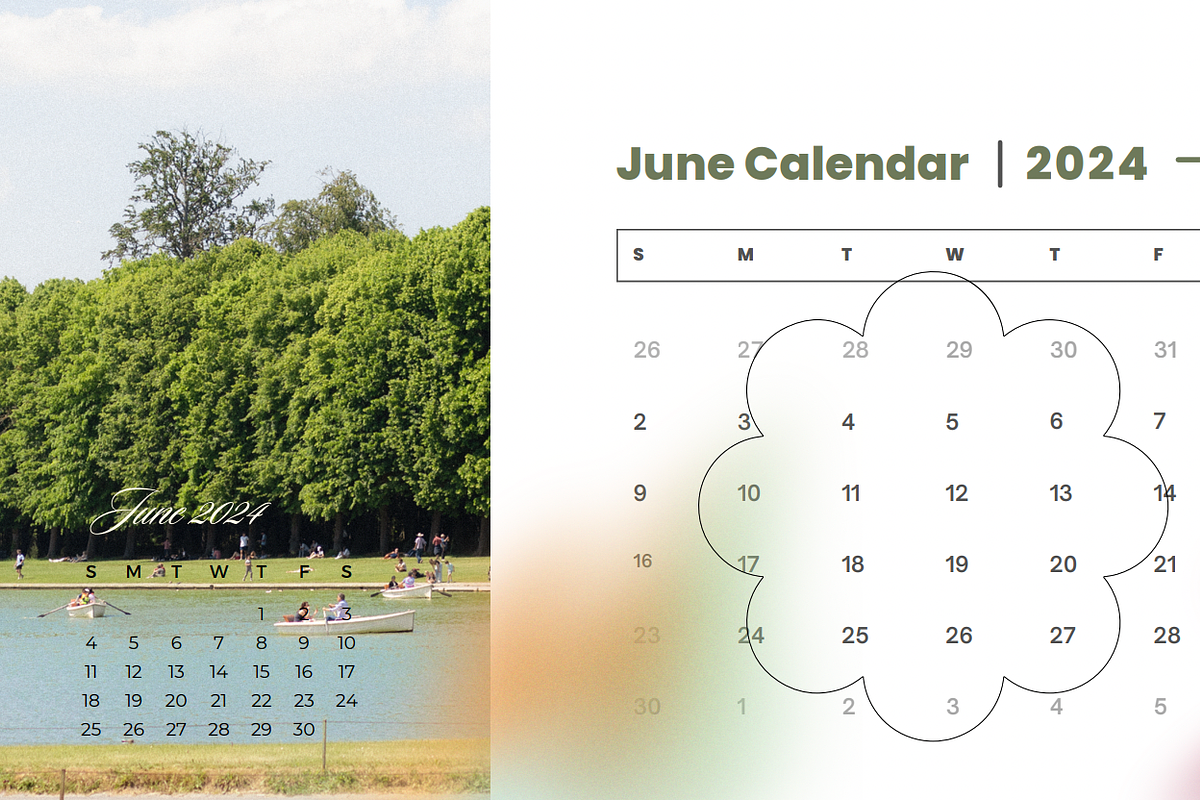 2024 June Calendars (summer themes), a Poster Template by SooJungChoi3 (Photo 5 of 6)