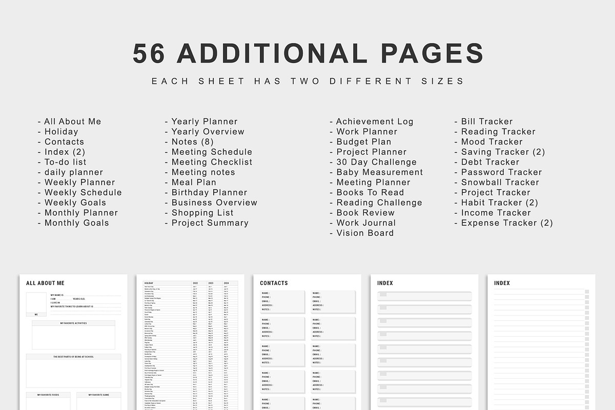 Ultimate InDesign Planner Bundle Pack
