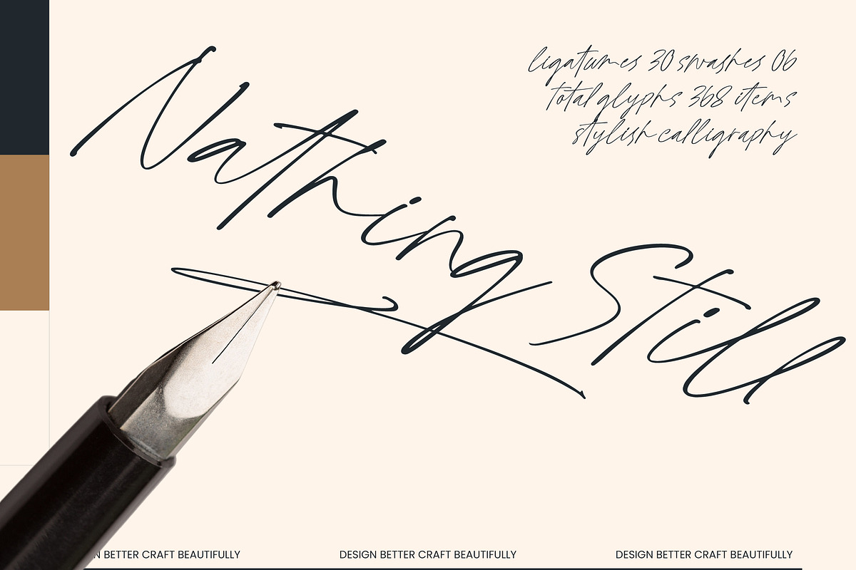 Nathing Still Stylish Calligraphy, a Script Font by Letterena Studios Script (Photo 1 of 10)
