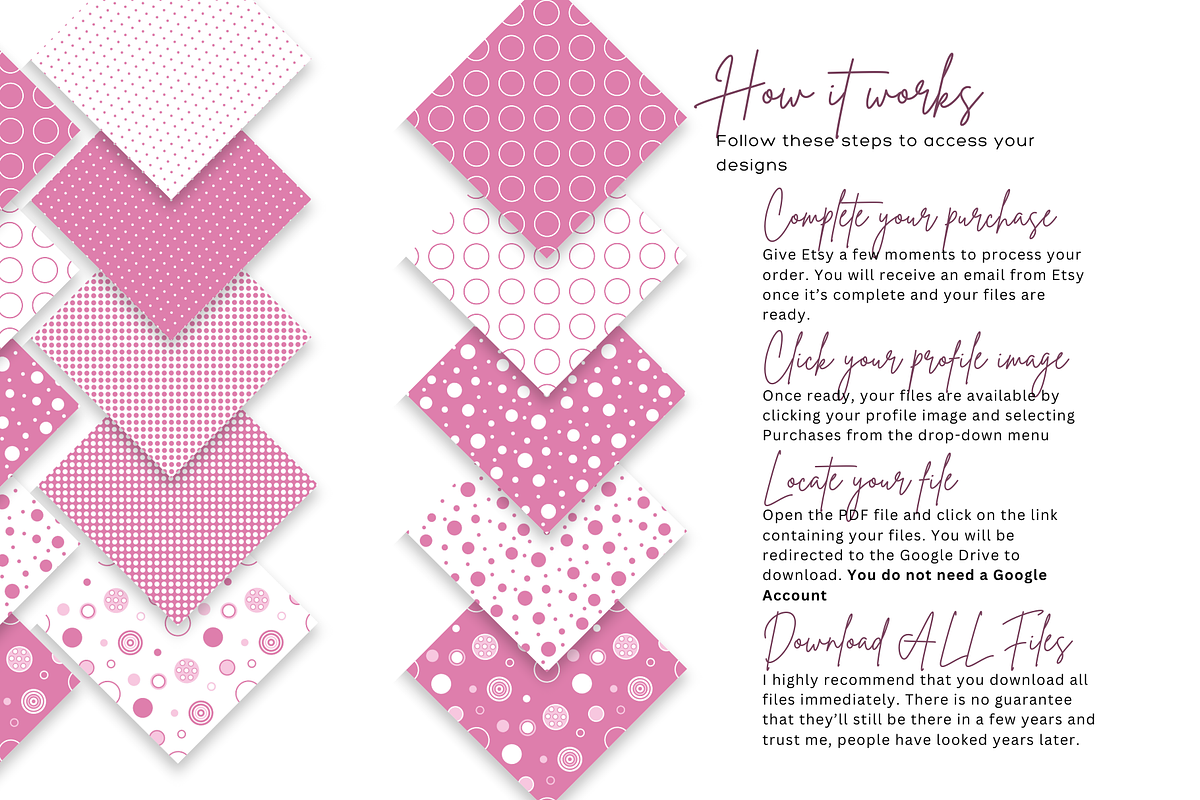 Pink Polka Dot Collection, a Pattern Graphic by Earley Bird Design Studio (Photo 9 of 9)