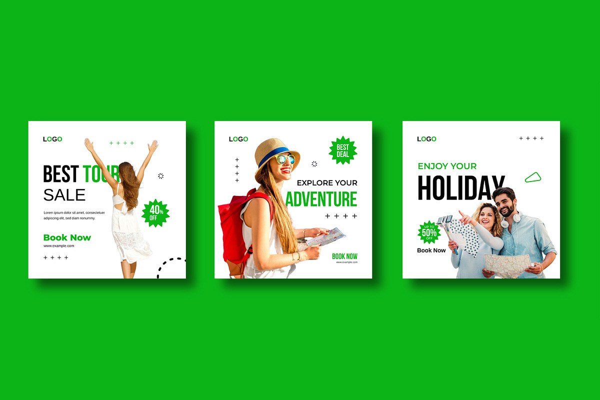 Travel Social Media Post Layout, a Social Media Template by MightyDesign (Photo 3 of 6)