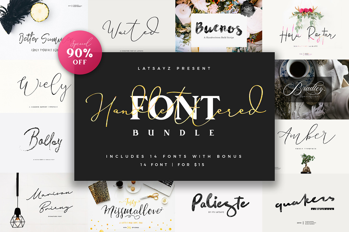 Handlettered Font Bundle