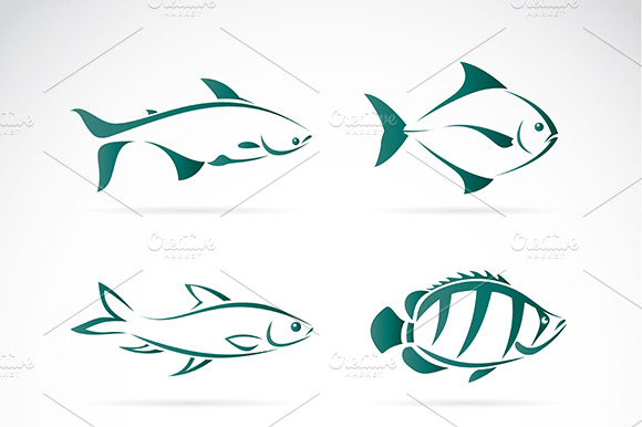 Vector Group Of Fish
