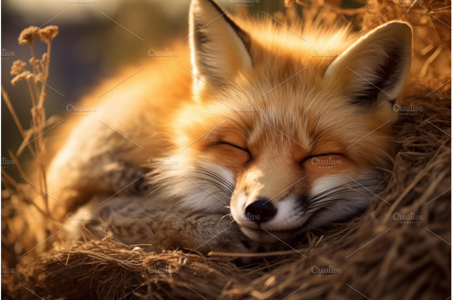 Sleeping wild fox. Generate Ai, an Animal Photo by Ylivdesign