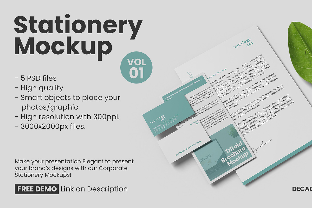 Corporate Stationery Mockup Branding, a Product Mockup by Decade Studio (Photo 1 of 4)