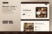 Coffee Shop Landing Page, an UI Kit Template by Pitchlook.Studio (Thumbnail 1 of 3)