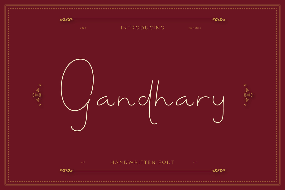 Gandhary Handwritten Font, a Script Font by infernostudio3 (Photo 1 of 11)