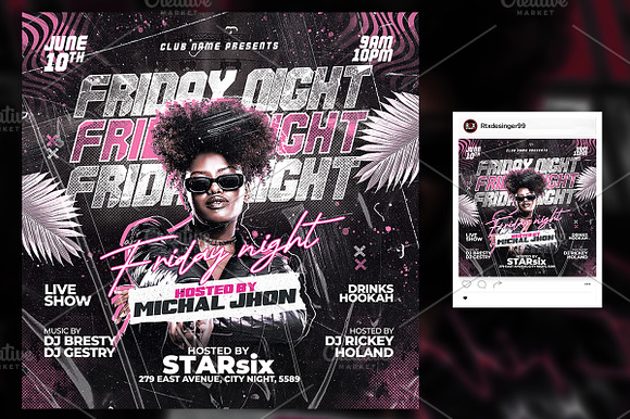 Night Club Flyer Template preview 4