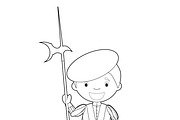 125x Kids of the World for Coloring, an Education Illustration by asantosg (Thumbnail 23 of 23)