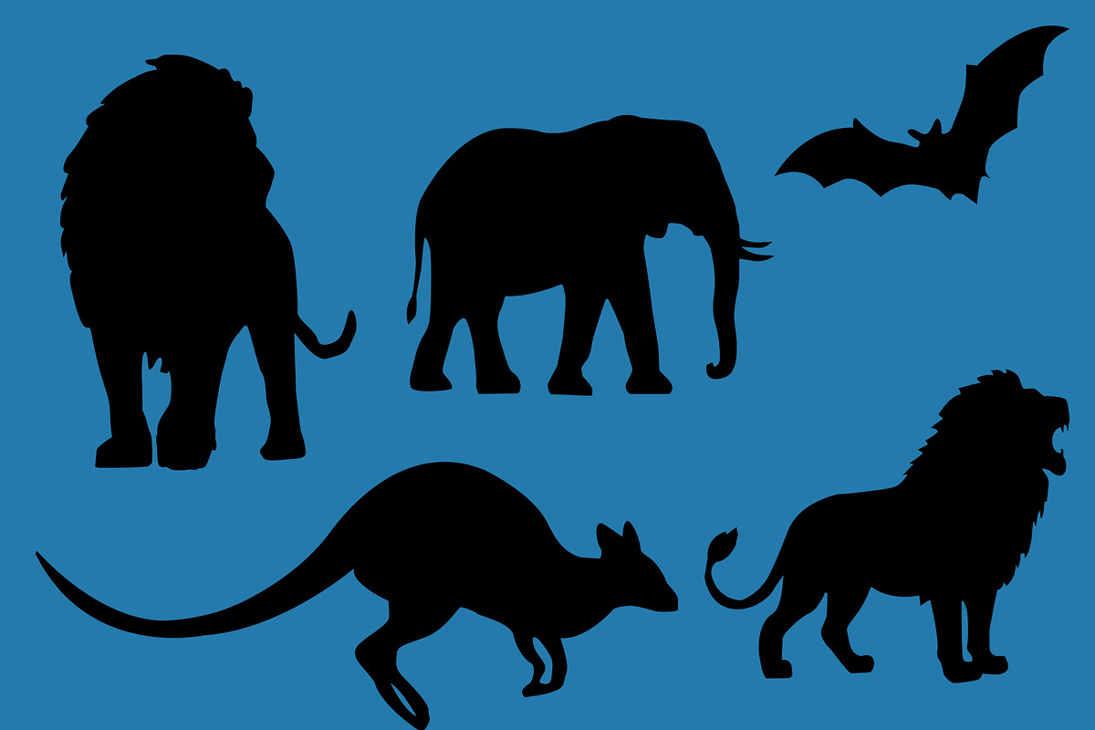 31 animal silhouette vectors, an Animal Illustration by GreenStockPhotos (Photo 2 of 7)