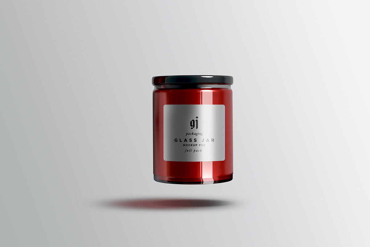 Glass Jar PSD Mockups, a Packaging Mockup by Graphicsfuel (Photo 5 of 6)