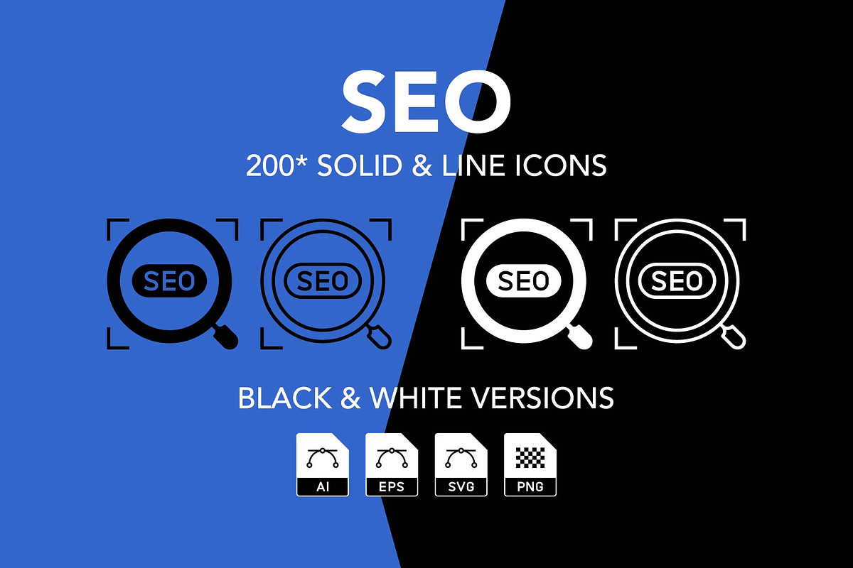200 SEO Vector  Icon Set, an Icon by Genestro Shop (Photo 1 of 5)