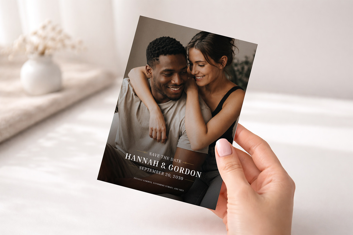 Modern Wedding Save the Date (Canva), an Invitation Template by Vasya Kobelev (Photo 5 of 7)