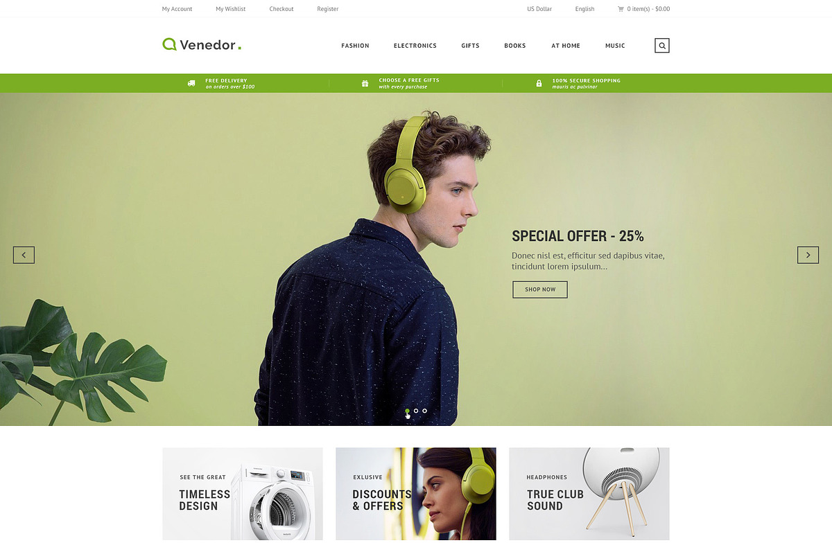 Venedor - eCommerce PSD Template, a Websites & App Template by Promokit (Photo 2 of 10)