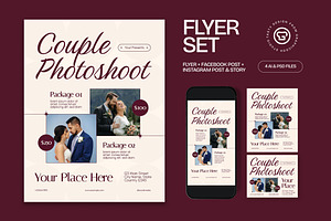 Couple Photoshoot Flyer, a Flyer Template by graphicook
