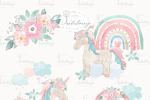 Floral Unicorn Design