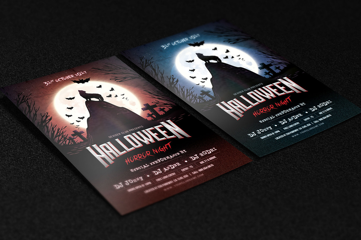 Halloween Party Flyer Template, a Flyer Template by ThemeDevisers (Photo 3 of 3)