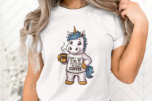 Unicorn Coffee T-Shirt Design