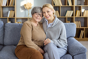 Senior Mother and Daughter Hugging, a Person Photo by StudioRomantic