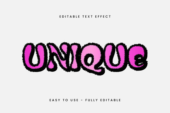 Furry Bubble Text Effect preview 3