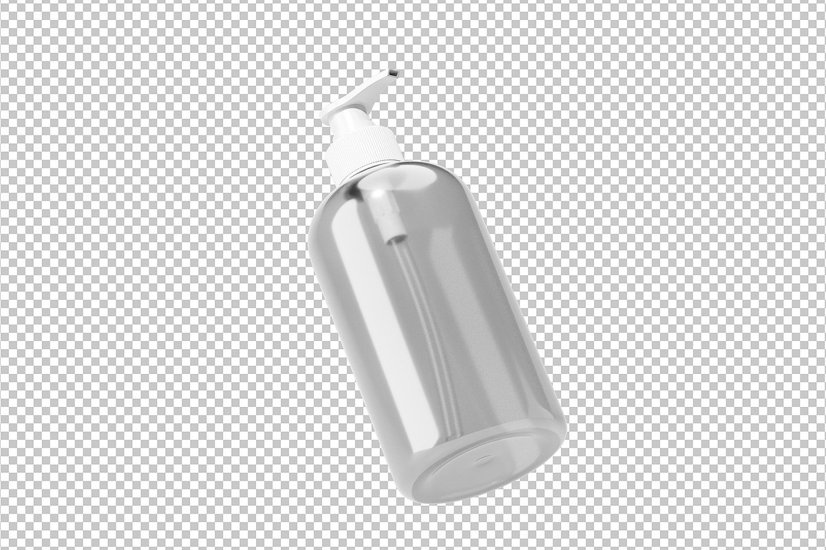 Amber Pump Bottle Mockup, a Cups & Container Mockup by Akebareee (Photo 2 of 3)