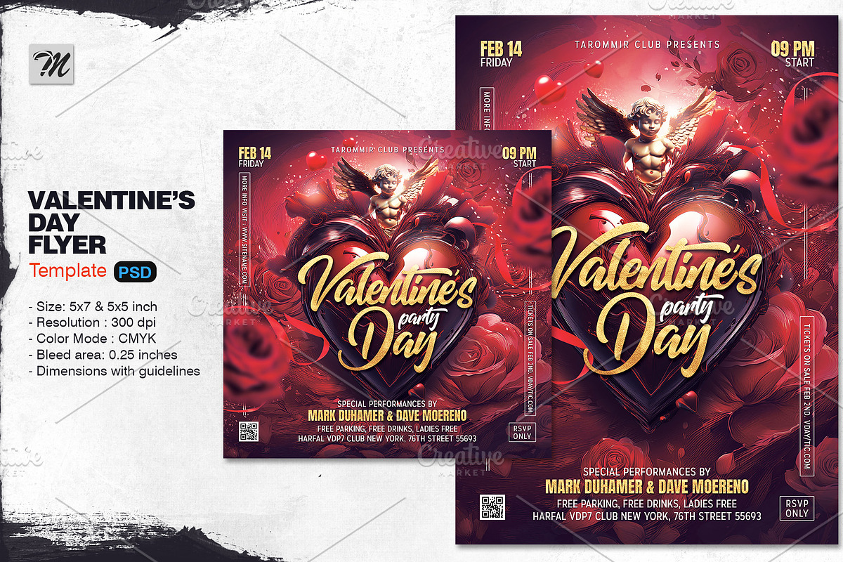 Valentines Day Party Flyer, a Flyer Template by Tarommir (Photo 1 of 4)