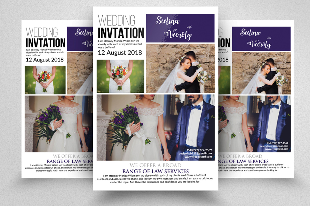 Wedding Flyer Templates, a Flyer Template by Psd Templates (Photo 1 of 2)