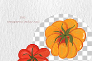 Oil Pastel Whimsical Tomatoes Set, a Food Illustration by Oleksandra Illustrates (Thumbnail 3 of 16)