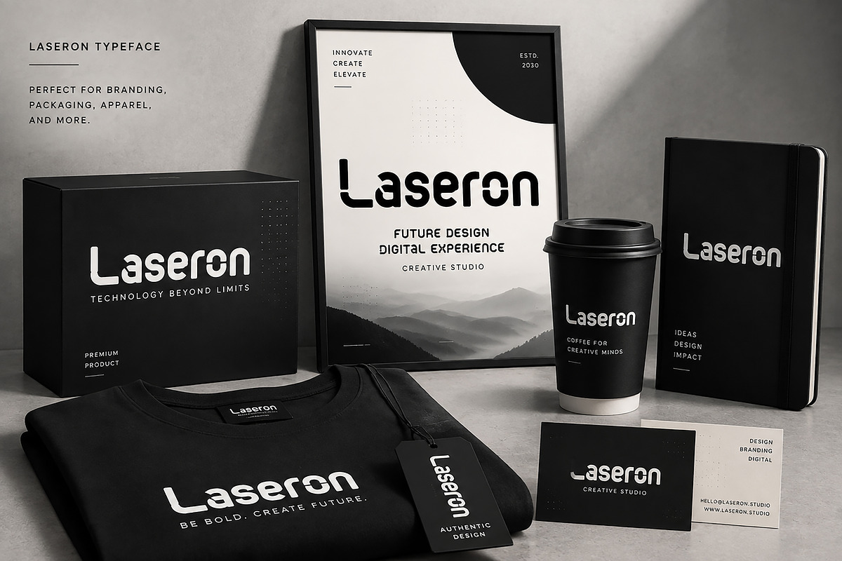 Laseron, a Slab Serif Font by Wow Magic (Photo 2 of 5)