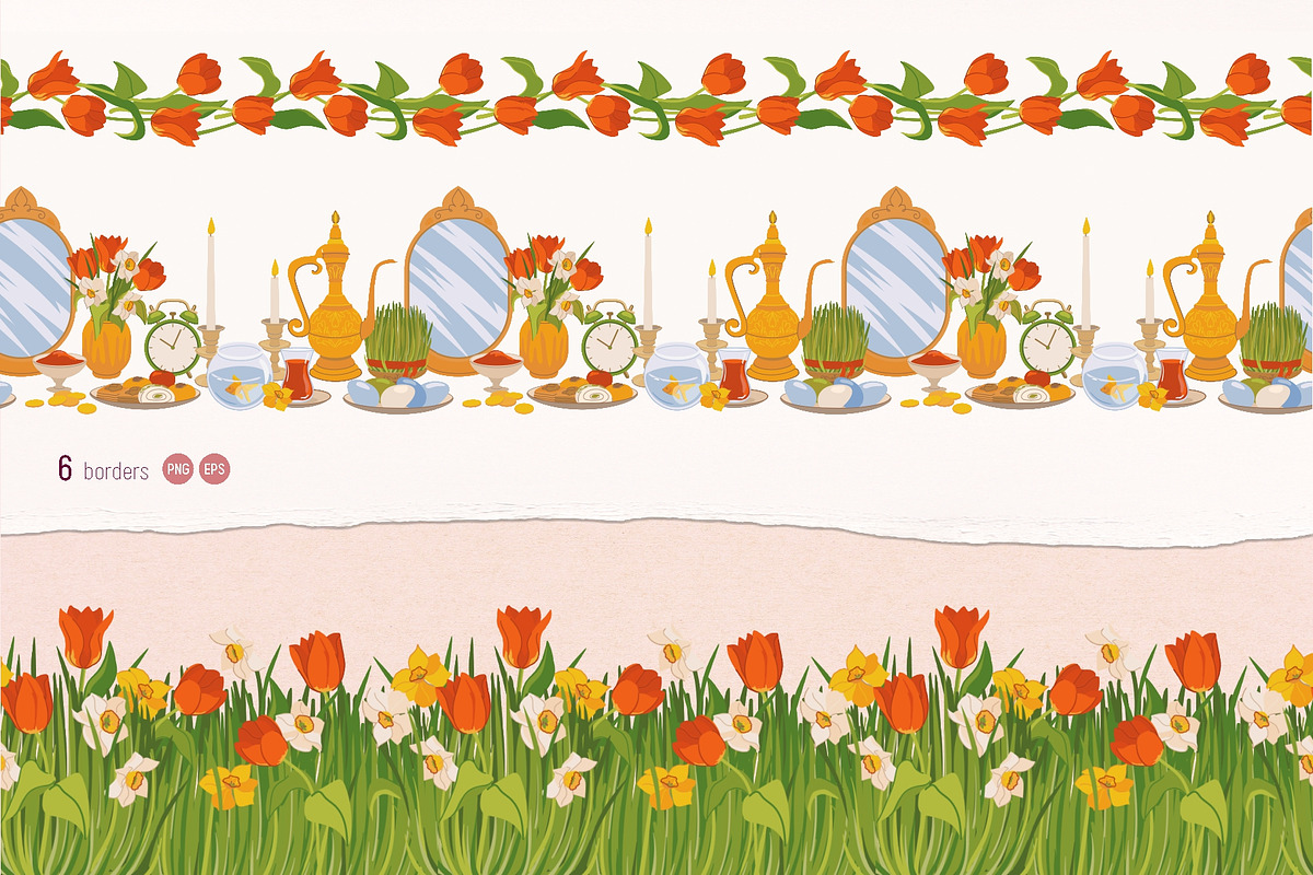 Happy Nowruz Day. Vector set, a Seasonal Illustration by Tata Pilip (Photo 8 of 14)