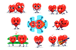 Cartoon cute loving hearts, a Seasonal Illustration by Vector Tradition