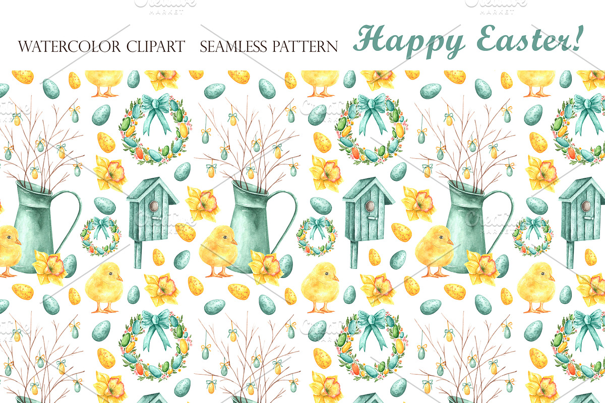 Easter traditions watercolor set., an Illustration by SabinaWatercolorArt (Photo 18 of 18)