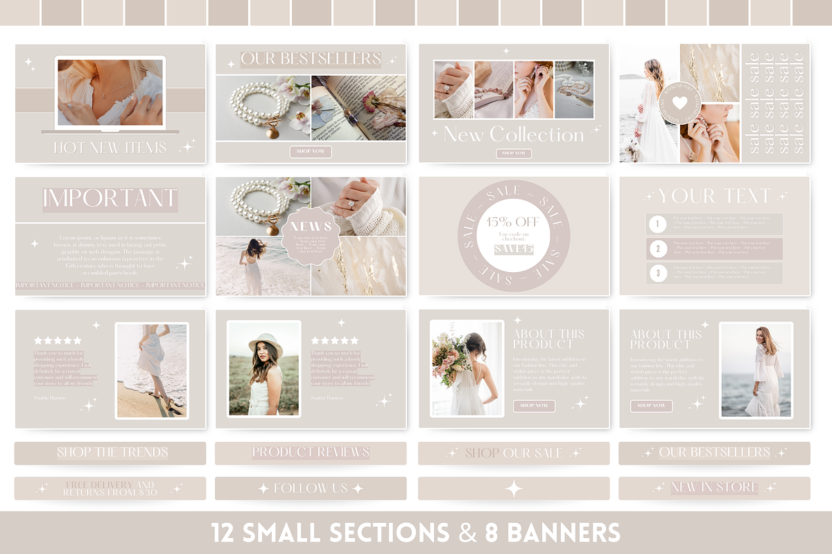 Beige Email Templates, an Email Template by SunshineStudioBoutique (Photo 6 of 9)