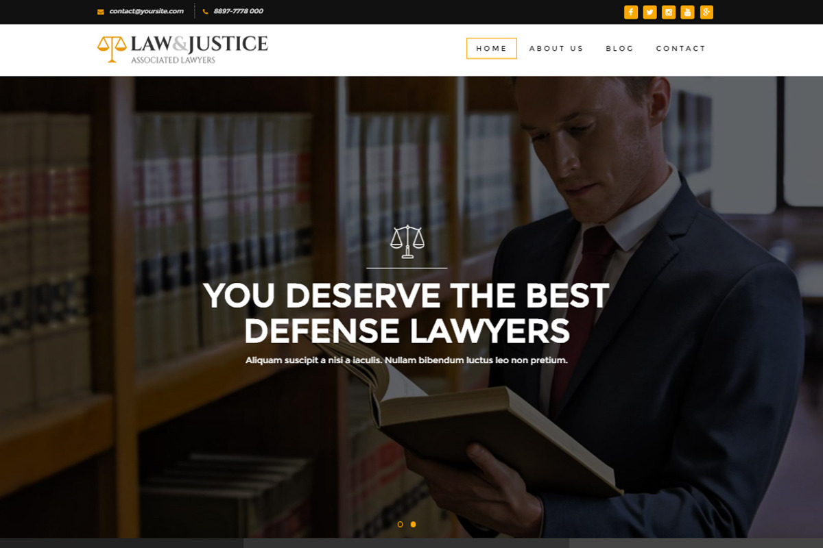 Law&Justice:Attorney WordPress Theme, a WordPress Template by ThemeBear (Photo 2 of 8)